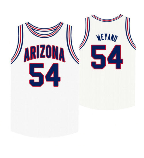 Arizona Wildcats 54 Matt Weyand White College Basketball Jersey retro stitched fan jersey RTJ12300 image 1