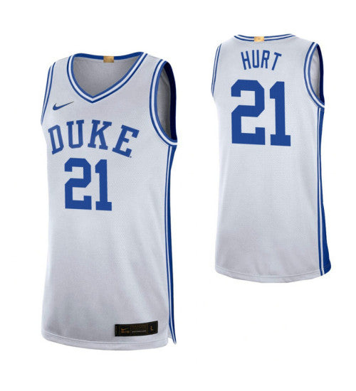 Duke Blue Devils 21 Matthew Hurt White College Basketball Jersey 1116 retro stitched fan jersey RTJ11533 image 1