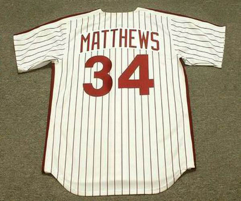 Gary Matthews Philadelphia Phillies 1982 Baseball jersey retro stitched fan gear RTJ00888