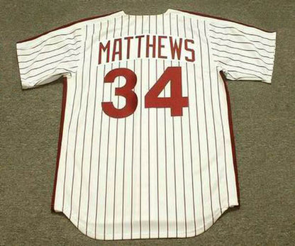 Gary Matthews Philadelphia Phillies 1982 Baseball jersey retro stitched fan gear RTJ00888