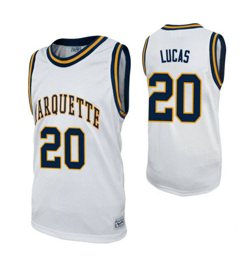 Marquette Golden Eagles 20 Maurice Lucas Alumni College Basketball Jersey White retro stitched fan jersey RTJ4150