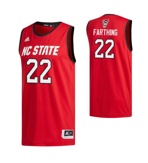 Nc State Wolfpack 22 Max Farthing Red College Basketball Jersey retro stitched fan jersey RTJ3326 image 1