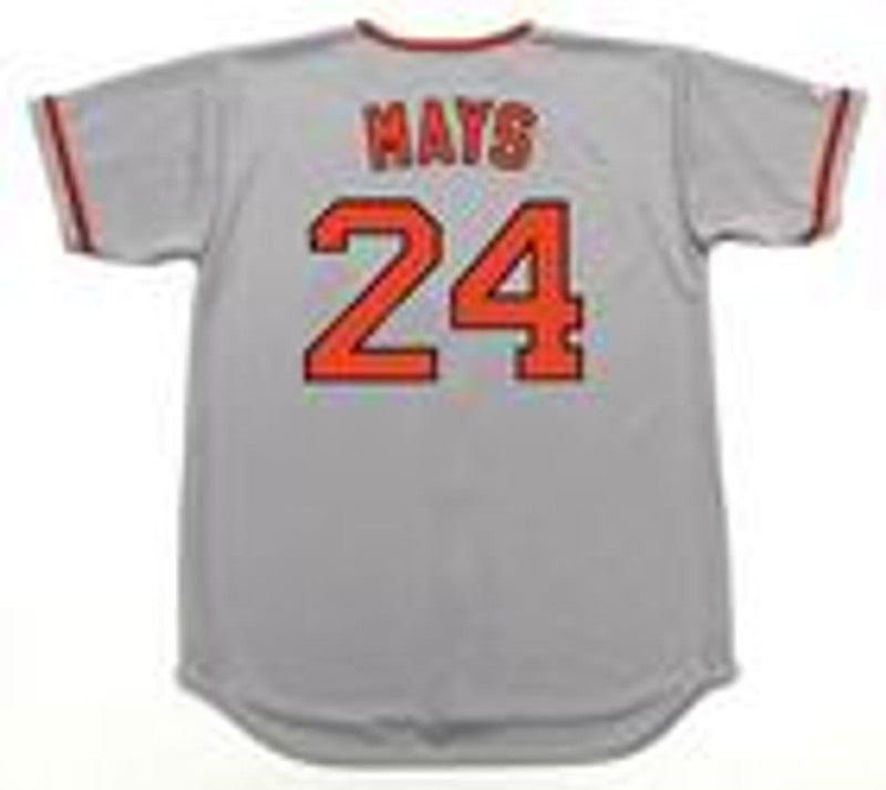 WM SFG 1970s Cooperstown Away Baseball Stitched Jersey, Vintage Baseball Jersey, Retro Sewn Jersey