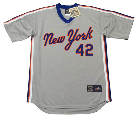 RM NYM 1987 Cooperstown Away Baseball Stitched Jersey, Vintage Baseball Jersey, Retro Sewn Jersey