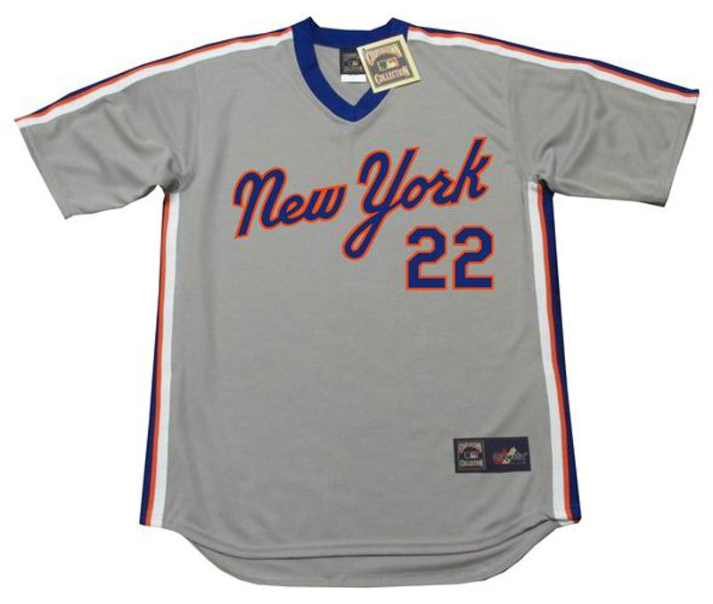 KM NYM 1987 Cooperstown Away Baseball Stitched Jersey, Vintage Baseball Jersey, Retro Sewn Jersey
