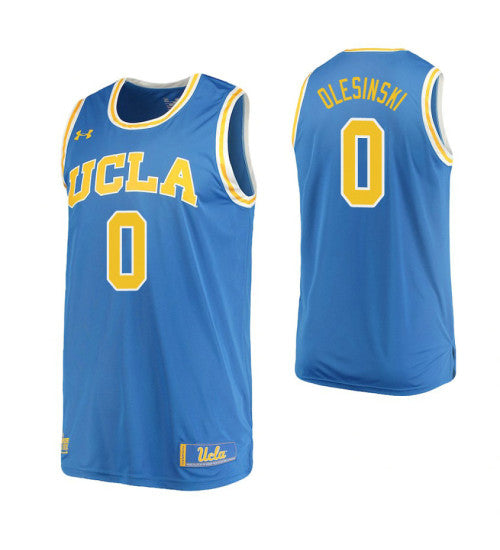 UCLA Bruins 0 Alex Olesinski Home College Basketball Jersey Blue retro stitched fan jersey RTJ1863 image 1