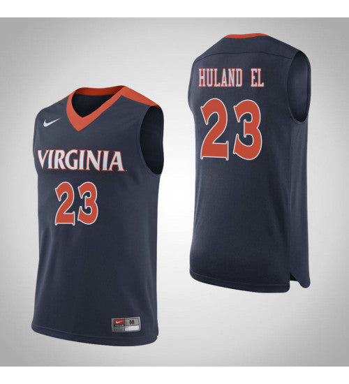 Virginia Cavaliers 23 Aliyah Huland El College Basketball Jersey Navy retro stitched fan jersey RTJ7124 image 1