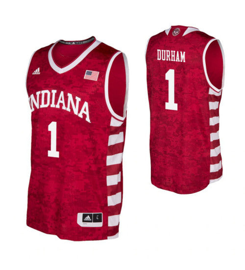 Indiana Hoosiers 1 Aljami Durham Crimson College Basketball Jersey retro stitched fan jersey RTJ10949 image 1