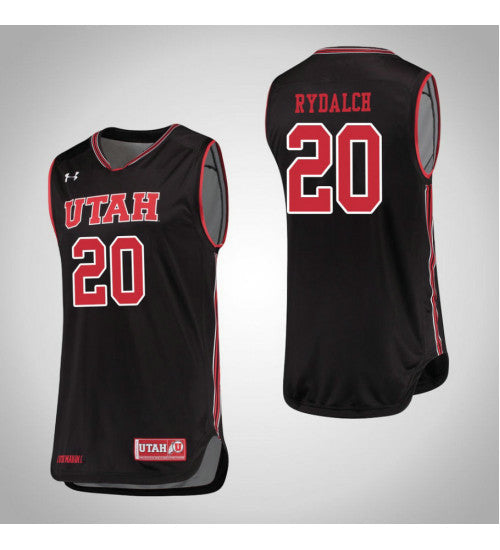 Utah Utes 20 Beau Rydalch College Basketball Jersey Black retro stitched fan jersey RTJ1588 image 1