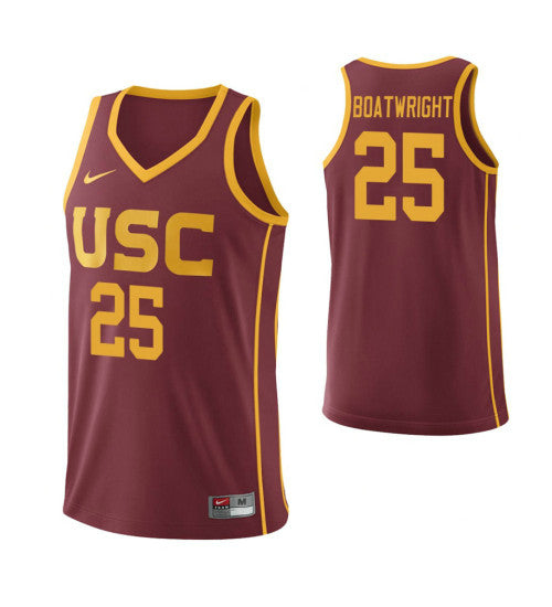 USC Trojans Bennie Boatwright College Basketball Jersey Cardinal retro stitched fan jersey RTJ7379 image 1