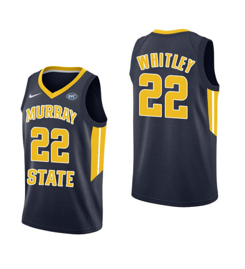 Murray State Racers Brion Whitley College Basketball Jersey Navy retro stitched fan jersey RTJ9178 image 1