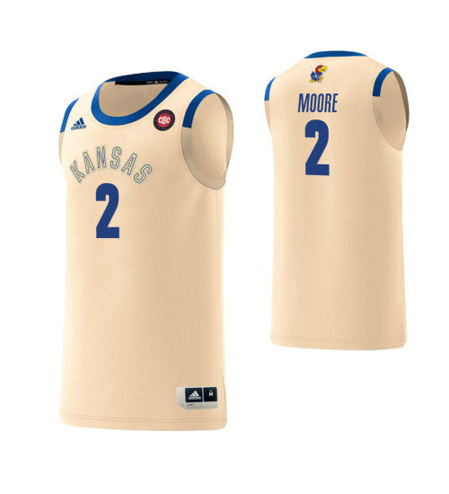 Kansas Jayhawks 2 Charlie Moore Harlem Renaissance College Basketball Jersey Cream retro stitched fan jersey RTJ4777