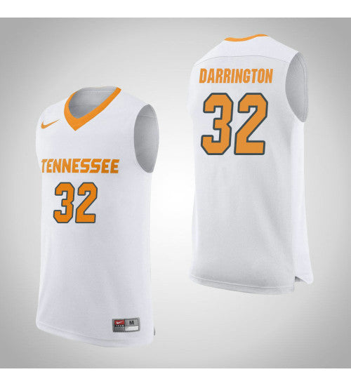 Tennessee Volunteers 32 Chris Darrington College Basketball Jersey White retro stitched fan jersey RTJ7868 image 1