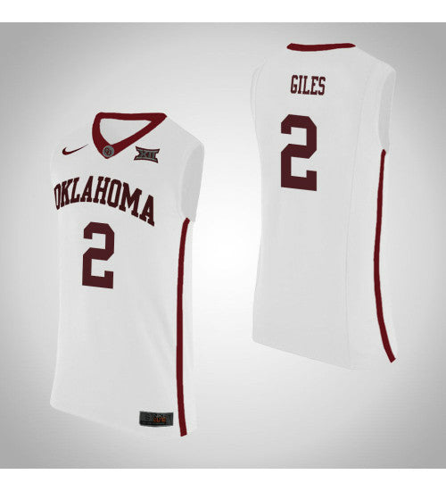 Oklahoma Sooners 2 Chris Giles College Basketball Jersey White retro stitched fan jersey RTJ2764 image 1