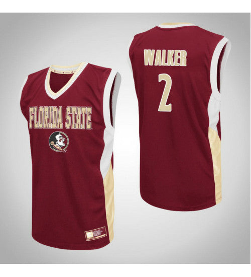 Florida State Seminoles 2 Cj Walker Fadeaway College Basketball Jersey Red retro stitched fan jersey RTJ11285 image 1