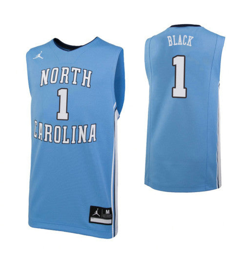 North Carolina Tar Heels 1 Leaky Black College Basketball Jersey Carolina Blue retro stitched fan jersey RTJ3253 image