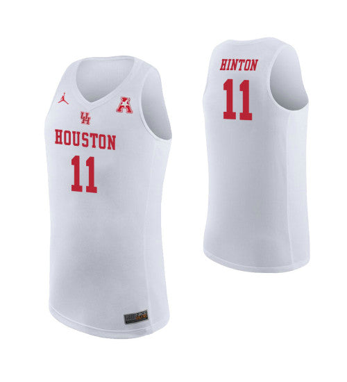 Houston Cougars 11 Nate Hinton College Basketball Jersey White retro stitched fan jersey RTJ11064 image 1