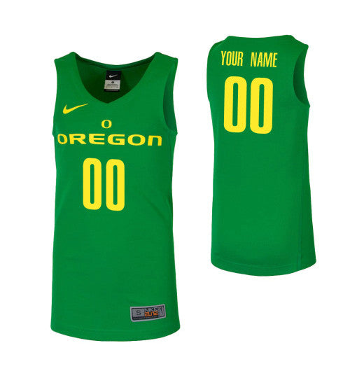Oregon Ducks Custom College Basketball Jersey Green retro stitched fan jersey RTJ8235 image 1