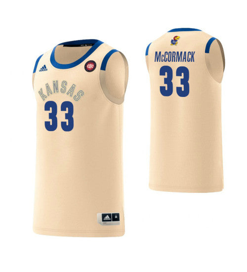 Kansas Jayhawks 33 David Mccormack Harlem Renaissance College Basketball Jersey Cream retro stitched fan jersey