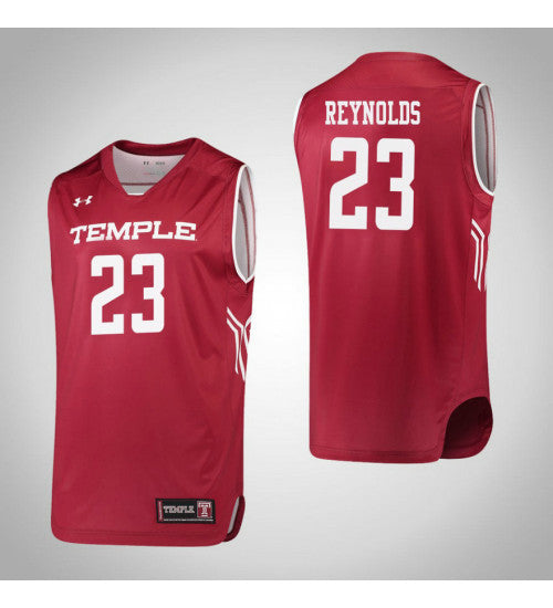 Temple Owls 23 Deja Reynolds College Basketball Jersey Red retro stitched fan jersey RTJ7925 image 1