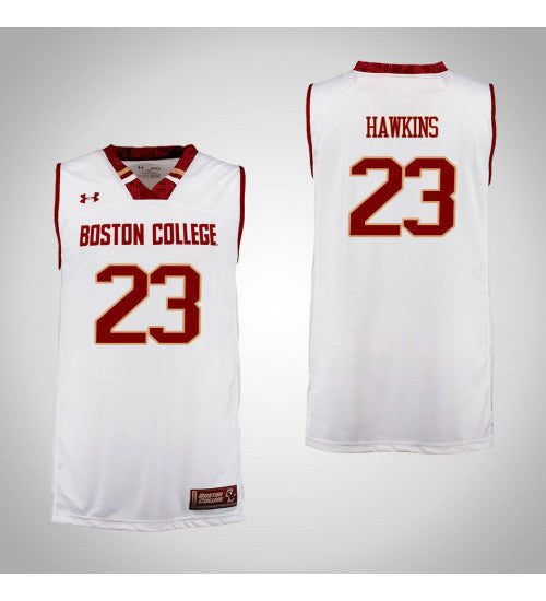 Boston College Eagles 23 Deontae Hawkins College Basketball Jersey Cardinal retro stitched fan jersey RTJ6250 image 1