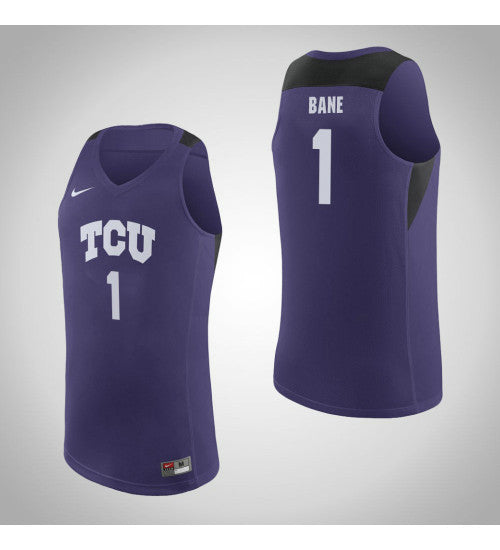 TCU Horned Frogs 1 Desmond Bane College Basketball Jersey Purple retro stitched fan jersey RTJ2175 image 1