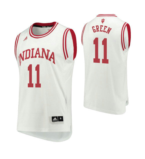 Indiana Hoosiers 11 Devonte Green Home College Basketball Jersey White retro stitched fan jersey RTJ5061 image 1