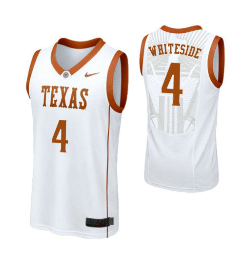 Texas Longhorns 4 Drayton Whiteside College Basketball Jersey White retro stitched fan jersey RTJ7741 image 1