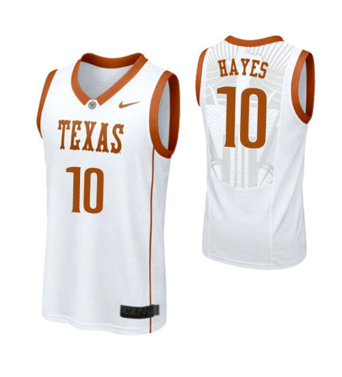 Texas Longhorns 10 Jaxson Hayes College Basketball Jersey White retro stitched fan jersey RTJ2030 image 1