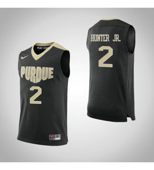 Purdue Boilermakers 2 Eric Hunter Jr College Basketball Jersey Black retro stitched fan jersey RTJ8263 image 1
