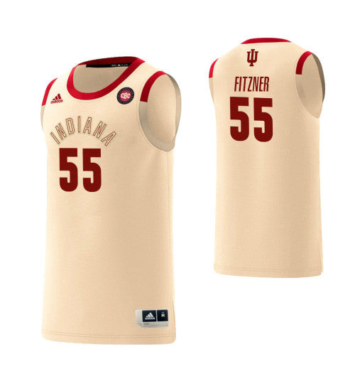 Indiana Hoosiers 55 Evan Fitzner Harlem Renaissance College Basketball Jersey Cream retro stitched fan jersey RTJ10841