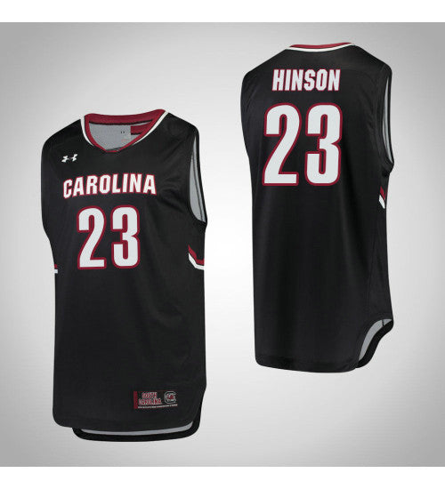 South Carolina Gamecocks 23 Evan Hinson College Basketball Jersey Black retro stitched fan jersey RTJ2332 image 1