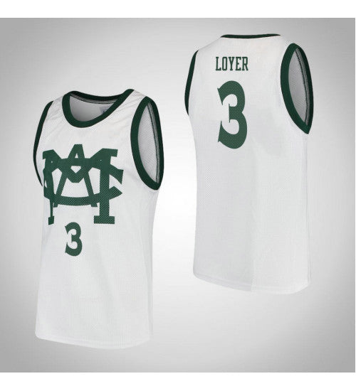 Michigan State Spartans 3 Foster Loyer Vault Mac College Basketball Jersey White retro stitched fan jersey RTJ3872