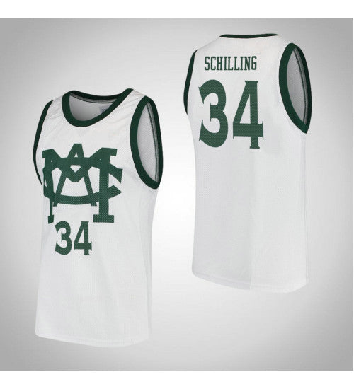 Michigan State Spartans 34 Gavin Schilling Vault Mac College Basketball Jersey White retro stitched fan jersey RTJ3849