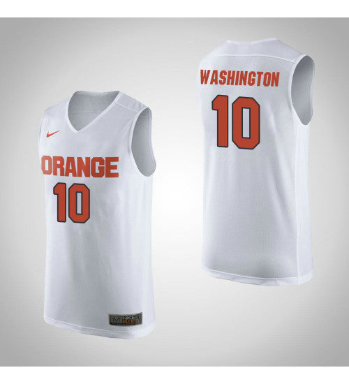 Syracuse Orange 10 Howard Washington College Basketball Jersey White retro stitched fan jersey RTJ2260 image 1
