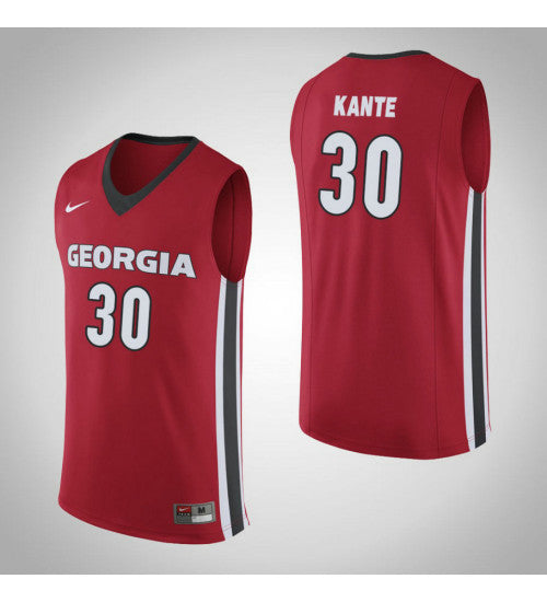 Georgia Bulldogs 30 Isaac Kante College Basketball Jersey Red retro stitched fan jersey RTJ5315 image 1