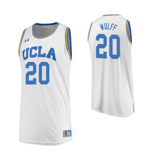 UCLA Bruins 20 Isaac Wulff Road College Basketball Jersey White retro stitched fan jersey RTJ1829 image 1