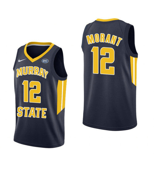 Murray State Racers 12 Ja Morant Navy College Basketball Jersey retro stitched fan jersey RTJ9207 image 1