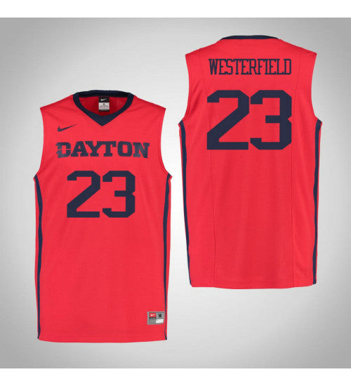 Dayton Flyers 23 Jack Westerfield College Basketball Jersey Red 6824 retro stitched fan jersey RTJ5825 image 1