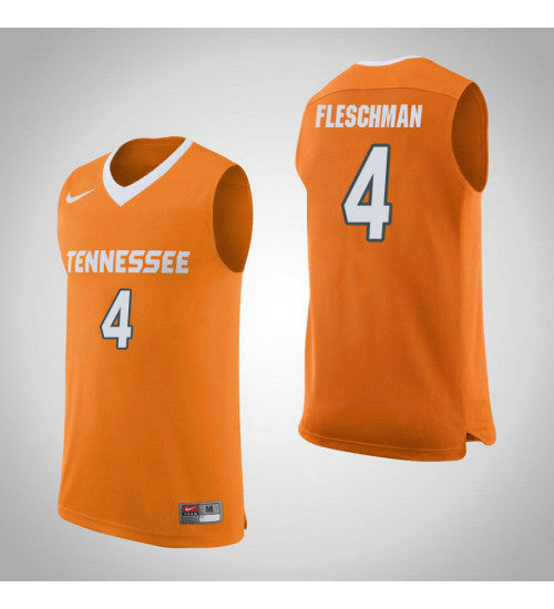 Tennessee Volunteers 4 Jacob Fleschman College Basketball Jersey Orange retro stitched fan jersey RTJ2089 image 1