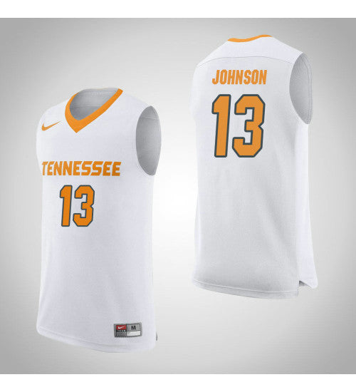 Tennessee Volunteers 13 Jalen Johnson College Basketball Jersey White retro stitched fan jersey RTJ7891 image 1