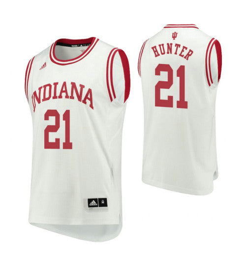 Indiana Hoosiers 21 Jerome Hunter Home College Basketball Jersey White retro stitched fan jersey RTJ5024 image 1