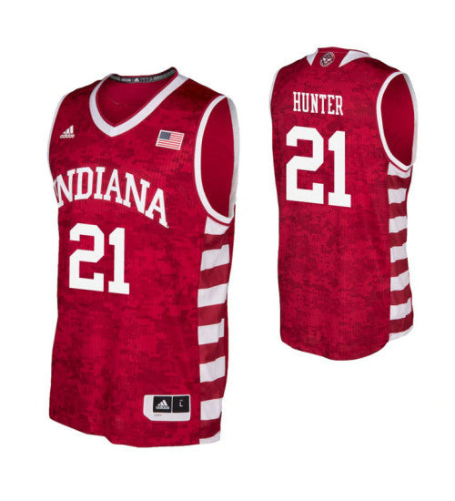 Indiana Hoosiers 21 Jerome Hunter Crimson College Basketball Jersey retro stitched fan jersey RTJ10898 image 1