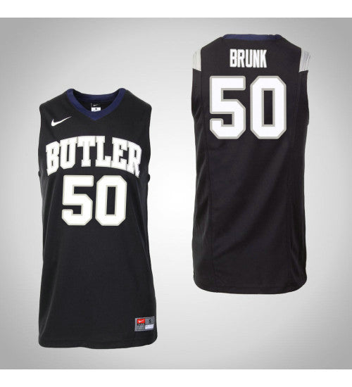 Butler Bulldogs 50 Joey Brunk Master College Basketball Jersey Black retro stitched fan jersey RTJ6193 image 1