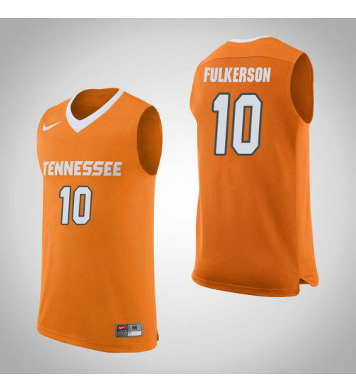 Tennessee Volunteers 10 John Fulkerson College Basketball Jersey Orange retro stitched fan jersey RTJ7906 image 1