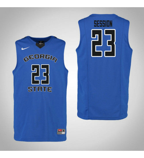 Georgia State Panthers 23 Jordan Session College Basketball Jersey Blue retro stitched fan jersey RTJ11171 image 1