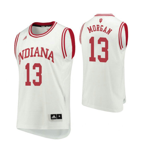 Indiana Hoosiers 13 Juwan Morgan Home College Basketball Jersey White retro stitched fan jersey RTJ10924 image 1