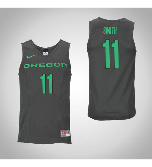 Oregon Ducks 11 Keith Smith College Basketball Jersey Gray retro stitched fan jersey RTJ2640 image 1