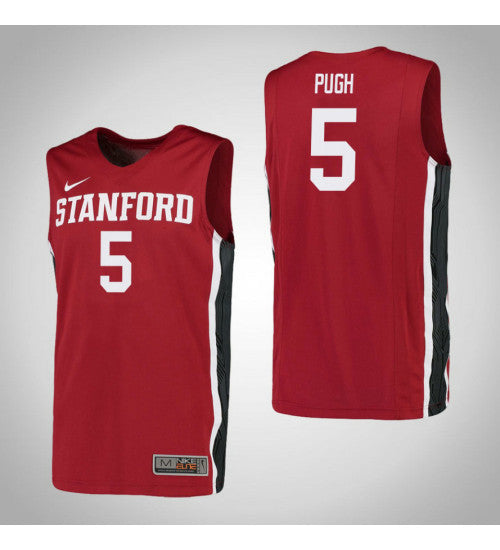 Stanford Cardinal 5 Kodye Pugh College Basketball Jersey Red retro stitched fan jersey RTJ8053 image 1
