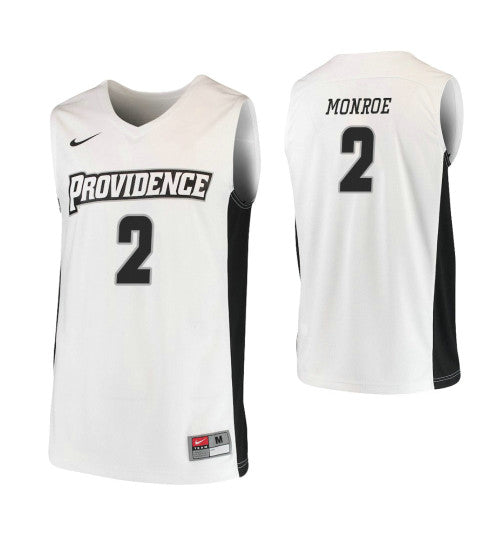 Providence Friars 2 Kris Monroe College Basketball Jersey White retro stitched fan jersey RTJ8277 image 1